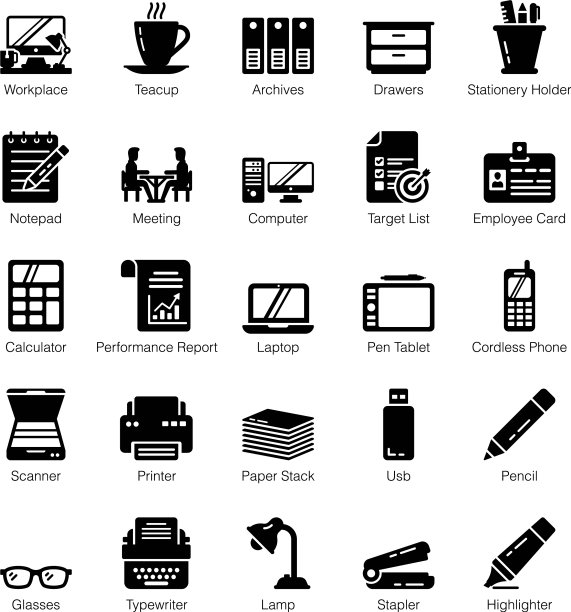 包办公室符号图标图片下载