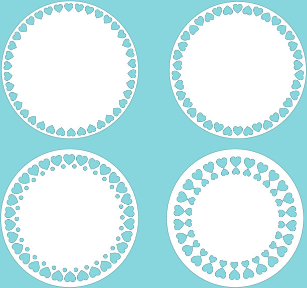 在心形设置花边框架图片下载