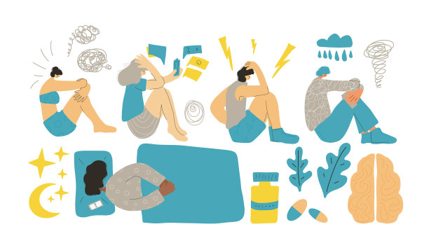 精神错乱的年轻人坐在地板上图片下载