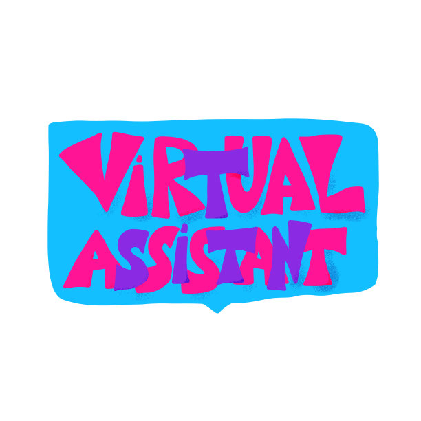 虚拟助手文字手绘引用图片下载