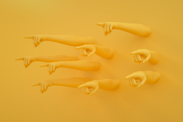 3D手势，女性人体模型，指向前方图片下载