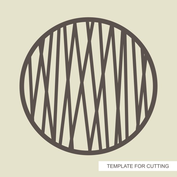 圆形框架与几何图形的直线。图片下载