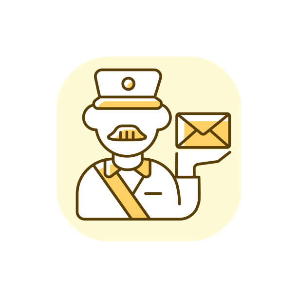 邮差黄色RGB彩色图标图片下载