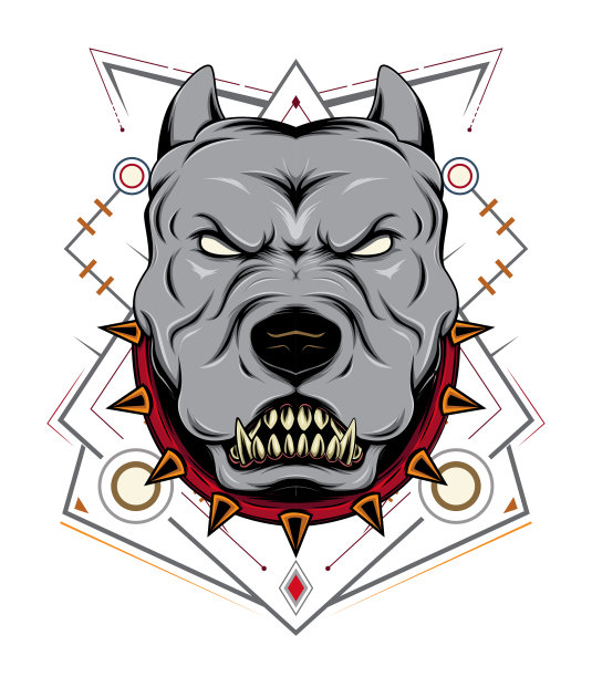 斗牛犬说明向量。宠物动物设计模板。图片下载