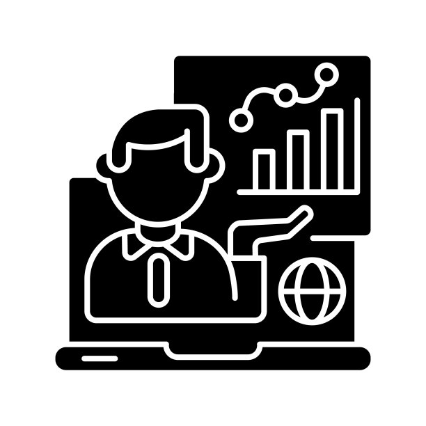 在线演示黑色字形图标图片下载