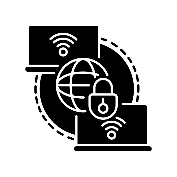 私人广域网黑色字形图标图片下载