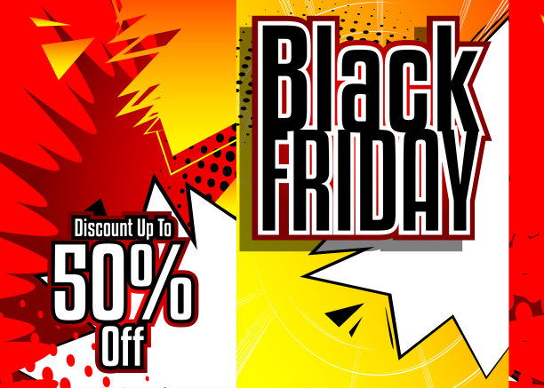 漫画书黑色星期五促销海报图片下载