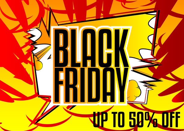 漫画书黑色星期五促销海报图片下载
