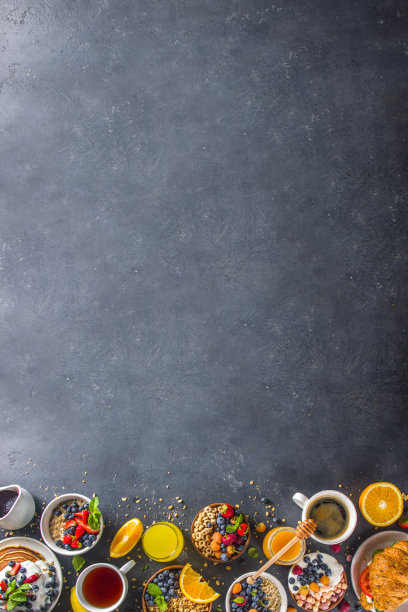 各种早餐食品概念图片下载