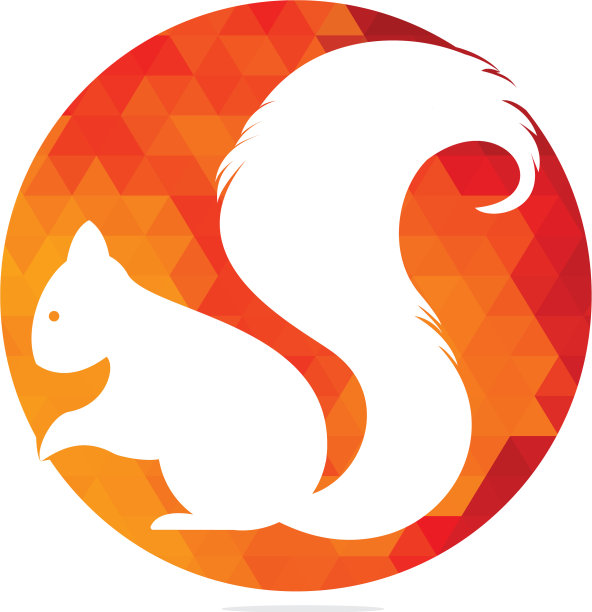 松鼠标志模板设计图片下载