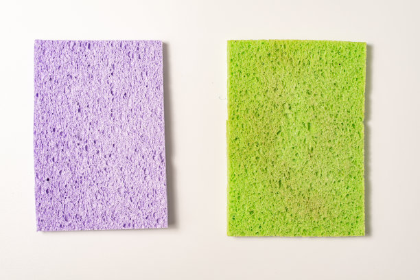 旧的用过的洗碗海绵和新的比较图片下载