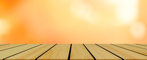 模糊的橙色树叶自然森林景观背景与vintage perspective木材展示，促进生产展示秋季和秋季季节的概念图片下载