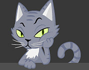 猫角色卡通一瞥图片下载