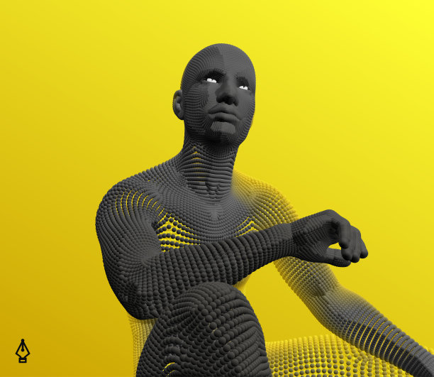 人的思考。人工智能的概念。数字技术背景。矢量插图。图片下载