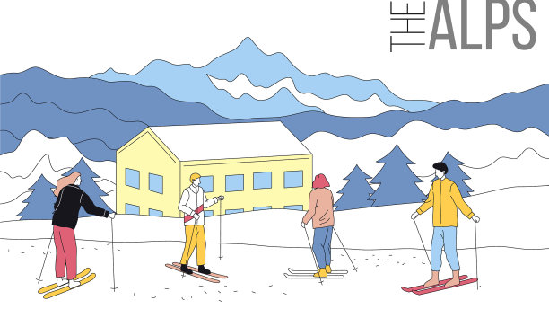 冬季滑雪旅游的概念群人图片下载