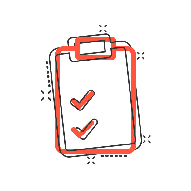 文档清单图标在漫画风格的报告图片下载