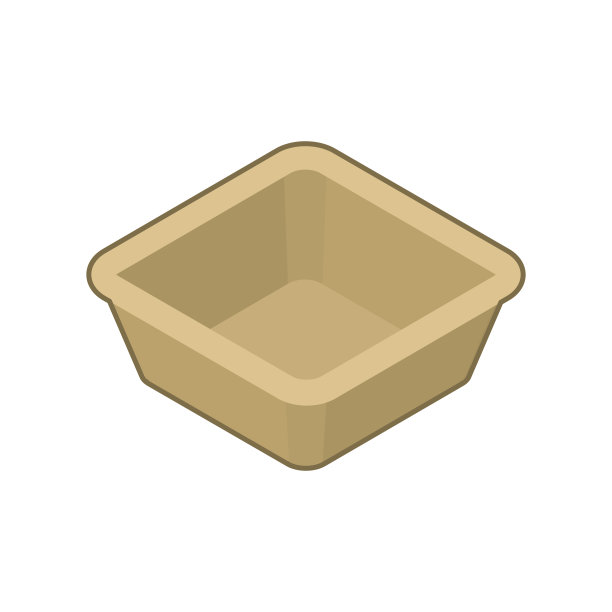 空的外卖容器。等距彩色插图。图片下载