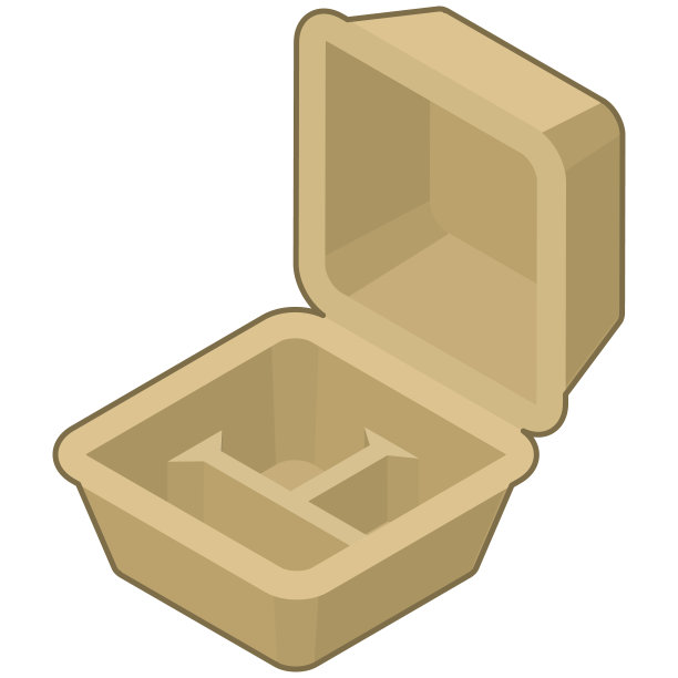 空的外卖容器。等距彩色插图。图片下载