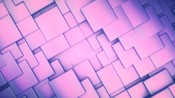 粉色立方体未来的背景模板，3d渲染插图图片下载
