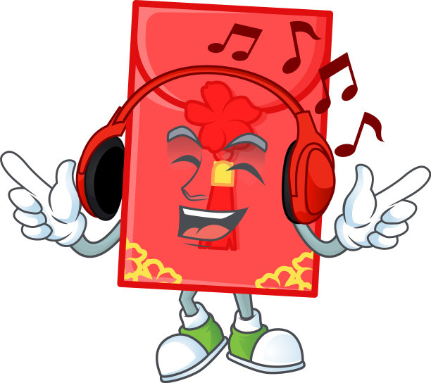 听音乐中国信封吉祥物卡通图片下载