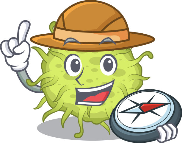 吉祥物设计理念细菌球菌探险者图片下载