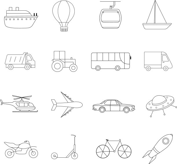 在白色背景元素上设置简单的图标图片下载