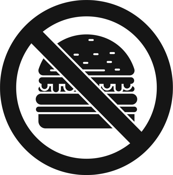 没有汉堡吃图标简单的风格图片下载