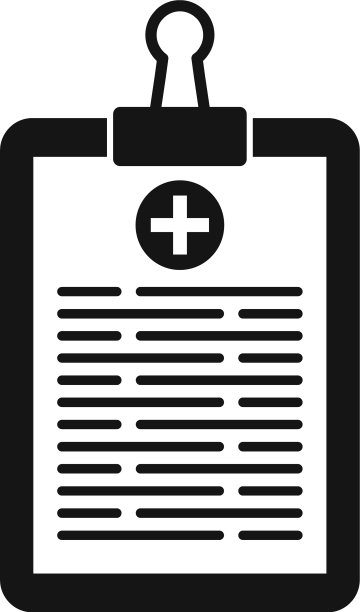 医学剪贴板图标简单的风格图片下载