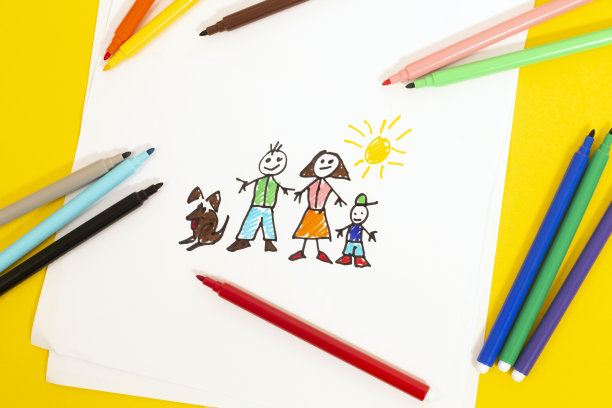 孩子们画的家庭图片下载