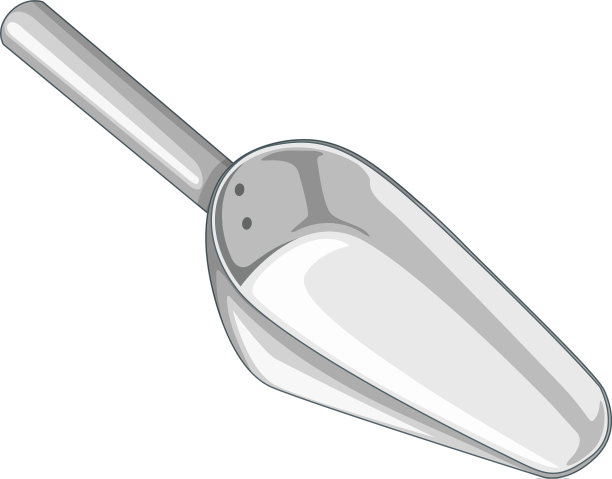 不锈钢勺白色背景图片下载