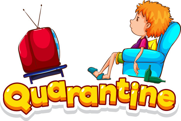 冠状病毒主题，男孩呆在家里图片下载