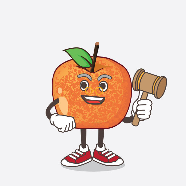 梅花果作为卡通吉祥物人物的智慧图片下载