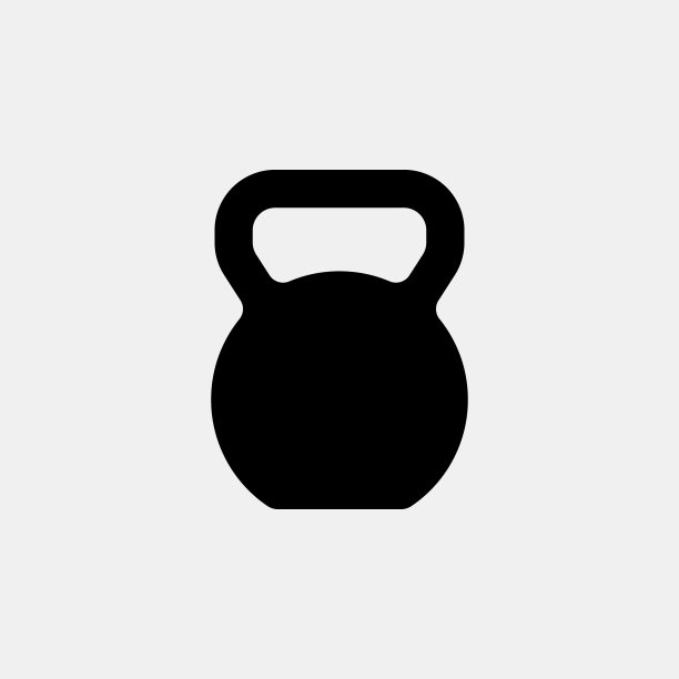 壶铃图标标志设计简单扁平图片下载