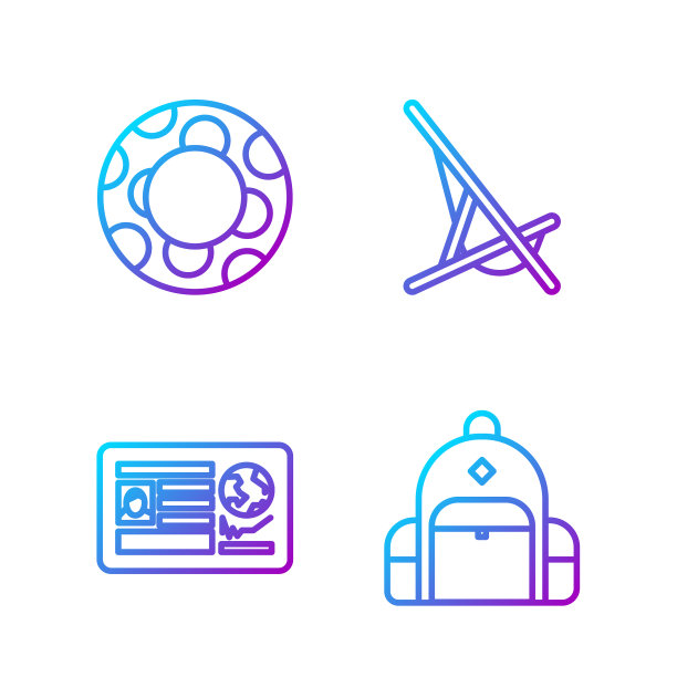 设行徒步背包护照加盖签证章图片下载