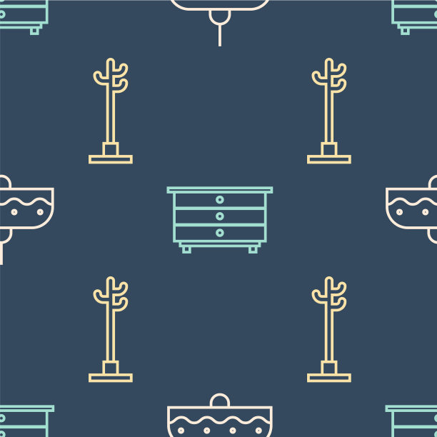 设线吊灯衣架和衣柜的图片下载