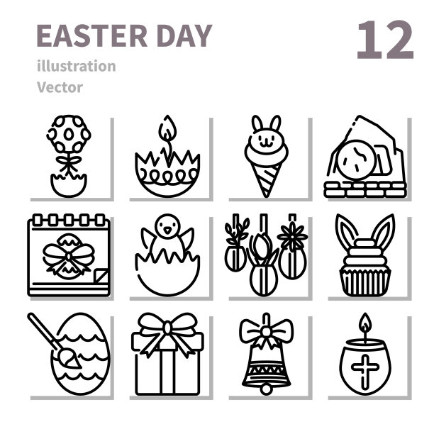 复活节图标设置大纲包设置3图片下载