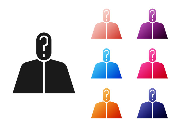 带着问号的匿名黑人图片下载