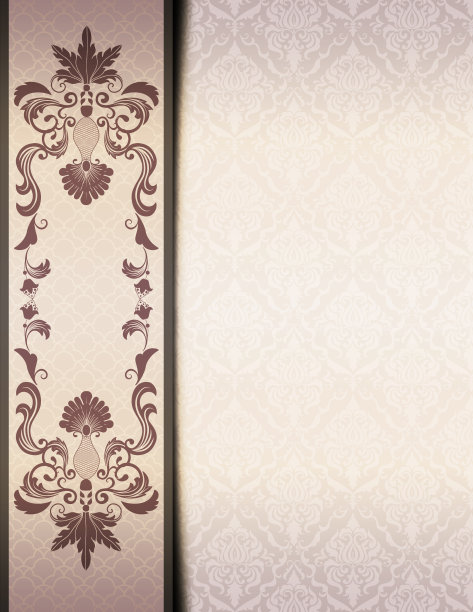 复古背景与装饰图案。图片下载