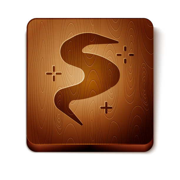 棕色魔法雾或烟雾图标孤立在白色图片下载