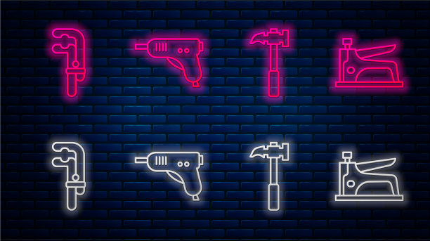 设线电热胶枪羊角锤夹图片下载