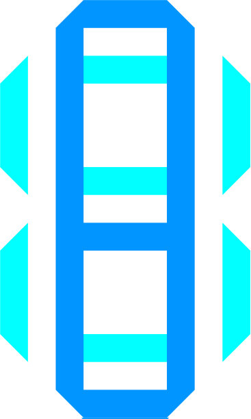 用两根蓝色纸带折叠的新字体很时髦图片下载