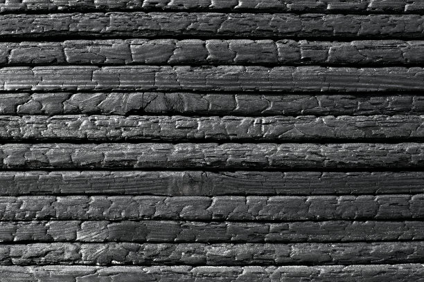 烧焦的木板纹理。shoo - sugi - ban Yakisugi是一种传统的日本木材保存方法图片下载