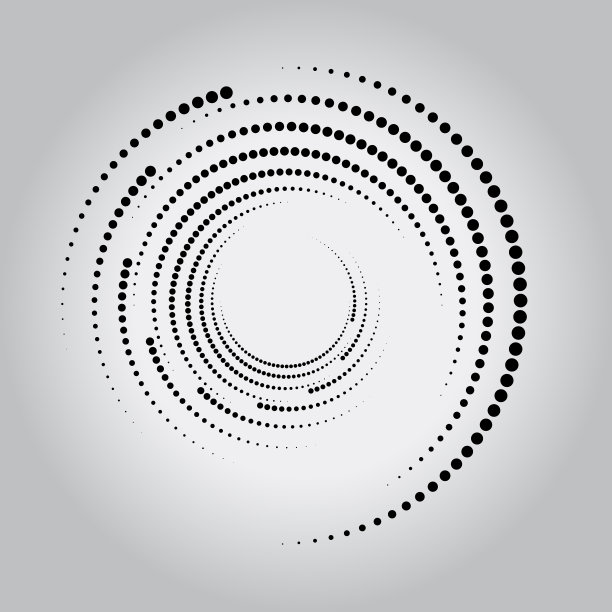黑色不同的半色调圆点图片下载