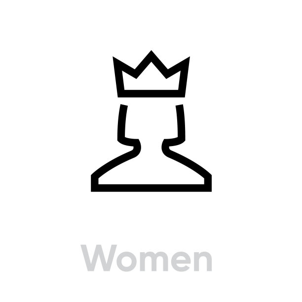 女性客户图标可编辑线图片下载