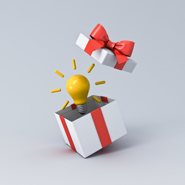 创意礼品或礼品盒概念与红丝带和蝴蝶结孤立在白灰色的背景图片下载