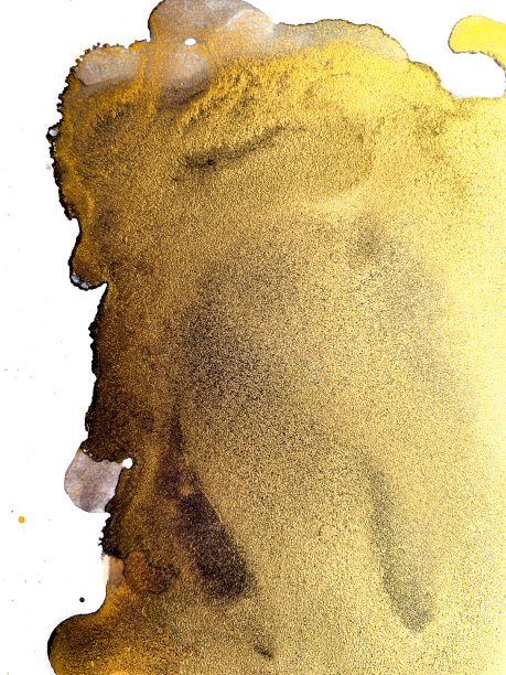 水彩金色和黑色飞溅。酒精墨水和丙烯酸绘画纹理。图片下载