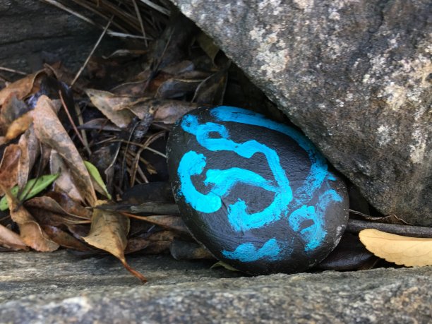 隐藏在大自然中的彩色岩石图片下载