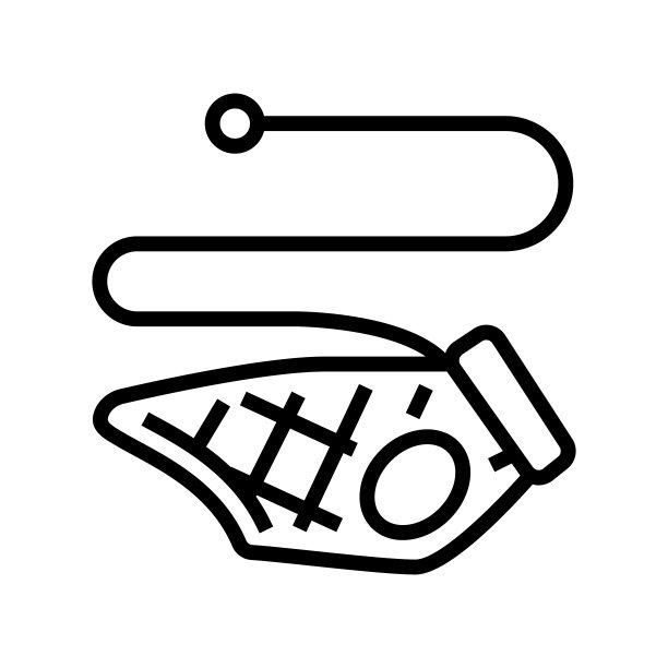 宠物皮带线图标矢量插图图片下载