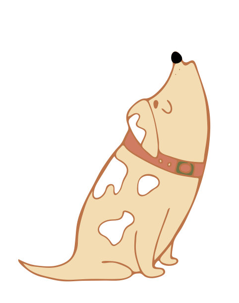 一只滑稽的狗对着月亮嚎叫图片下载