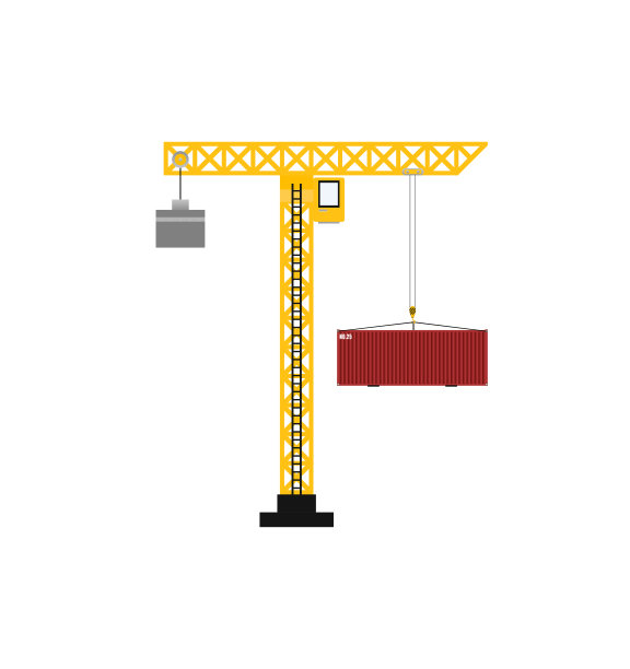 起重机和容器图片下载